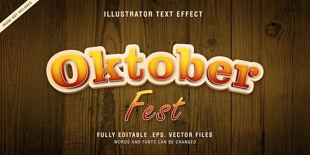 Effetto stile testo oktober fest, modificabile