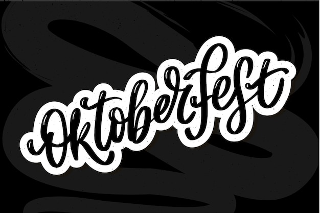 Vector oktoberfest achtergrond. gelukkig oktoberfest belettering typografie.