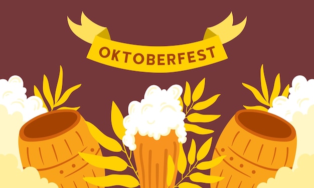 Oktoberfest-achtergrond. Oktoberfest bierfestival evenement banner