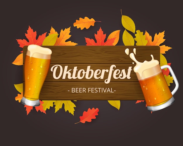 Vector oktoberfest achtergrond vector