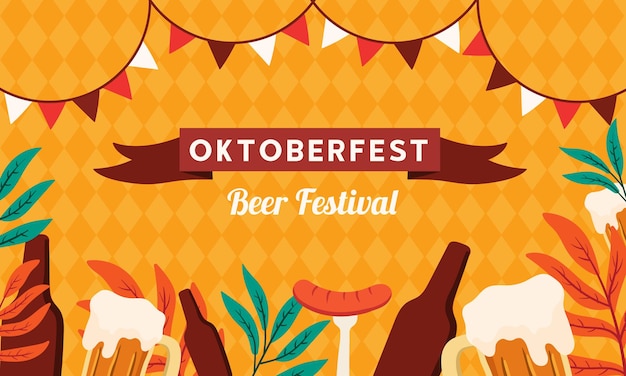 Oktoberfest Background. Oktoberfest beer festival event banner