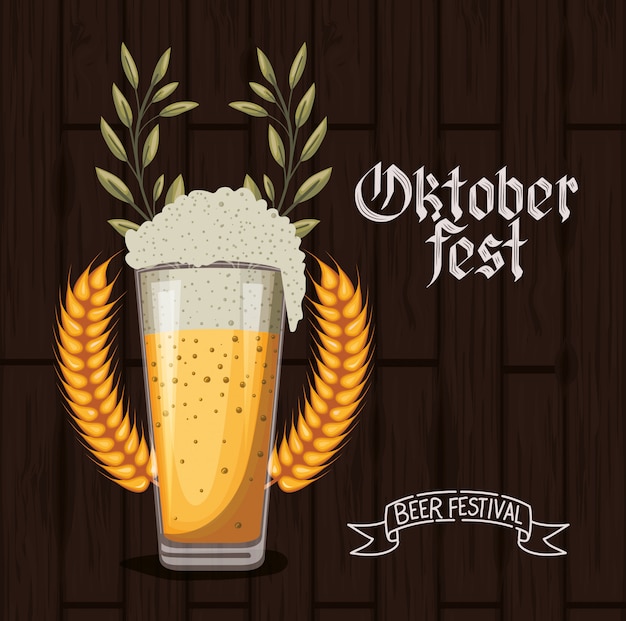 Sfondo oktoberfest con birra