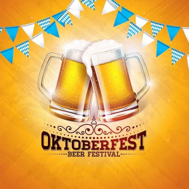 Vettore illustrazione banner oktoberfest