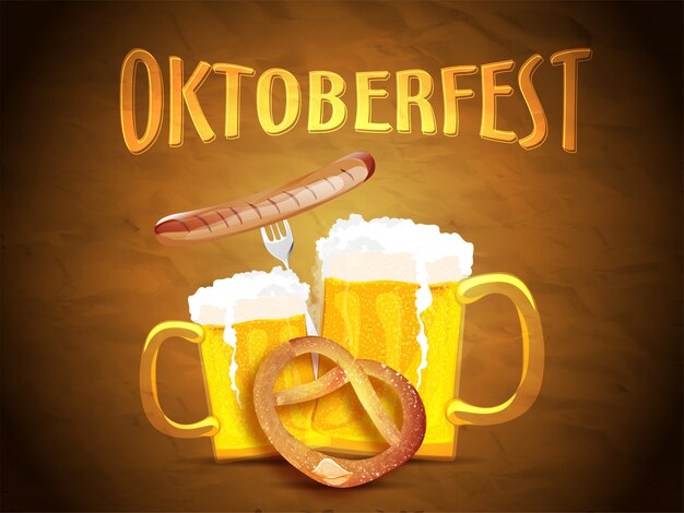 Vector oktoberfest banner or poster design