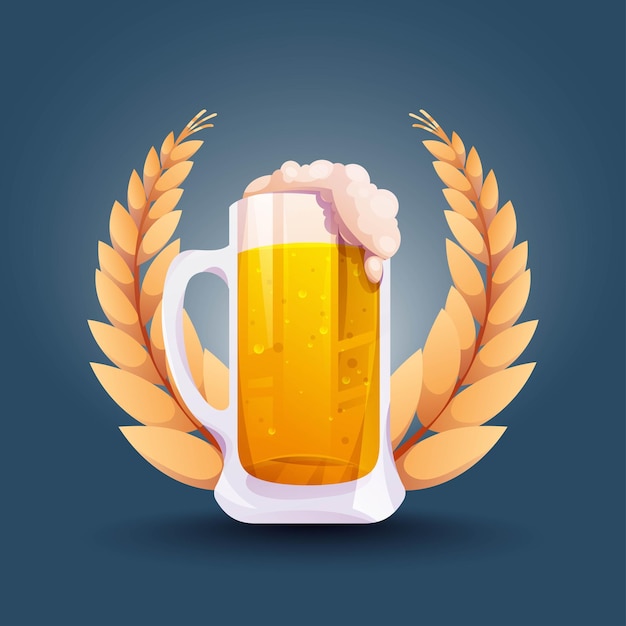 Vector oktoberfest beer badge design