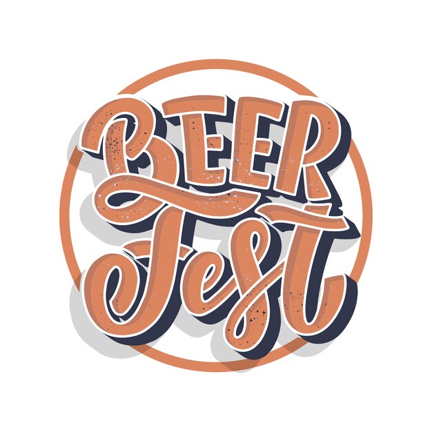 Lettering festival della birra oktoberfest.