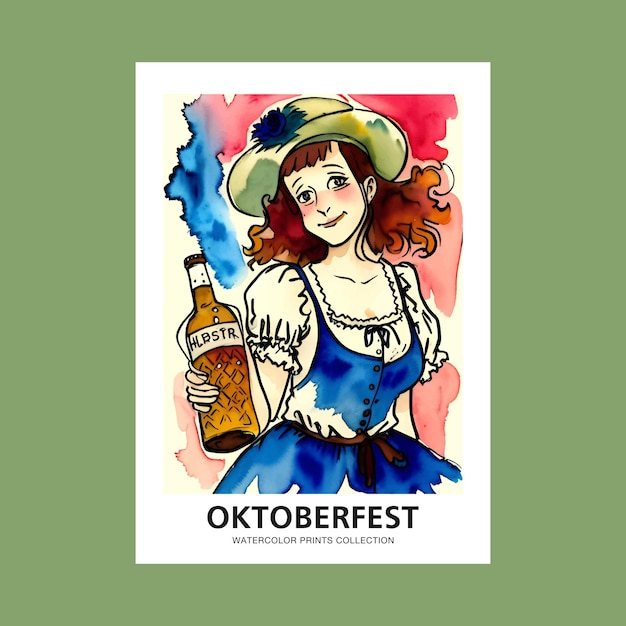 Vector oktoberfest beer festival poster print