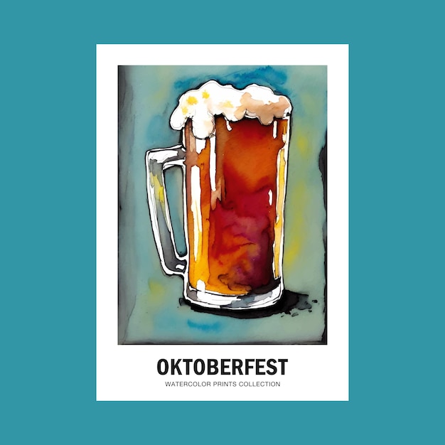 Festa della birra dell'oktoberfest stampa artistica stampabile