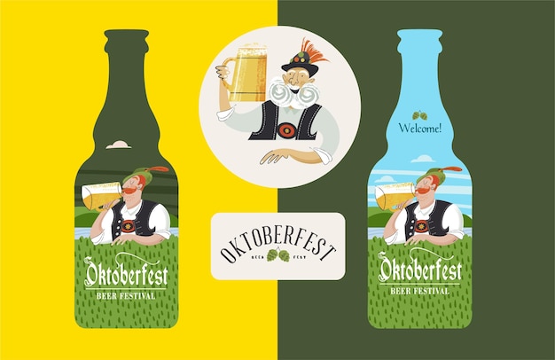 Oktoberfest beer festival Vector illustration