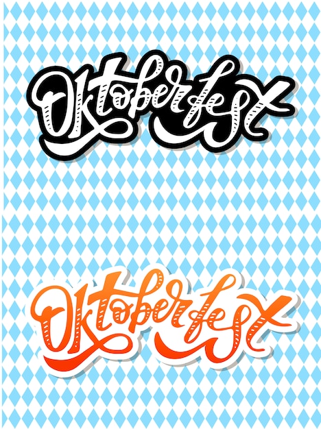 Oktoberfest belettering kalligrafie penseel tekst vakantie