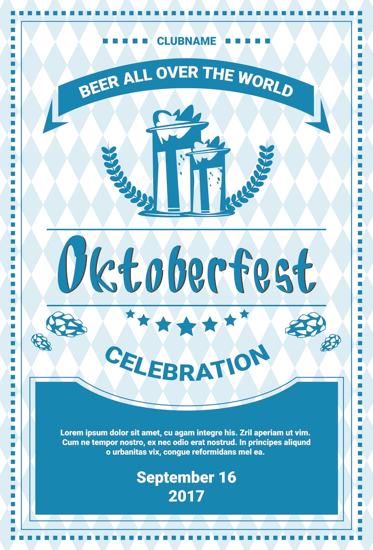 Vector oktoberfest bierfestival poster sjabloon