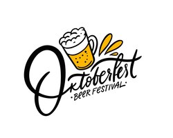 oktoberfest black color lettering text. beer festival in munich, germany. vector logo sign.