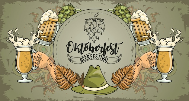 Oktoberfest celebration, beer festival design