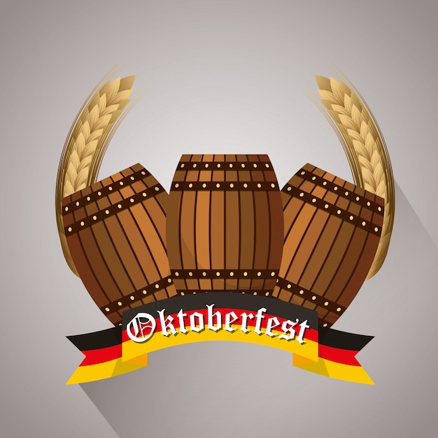 Illustrazione di celebrazione dell'oktoberfest, festival della birra