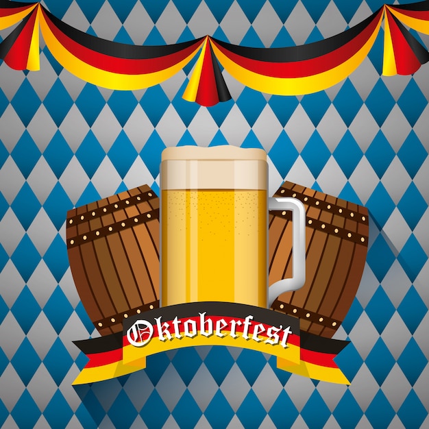 Illustrazione di celebrazione dell'oktoberfest, festival della birra