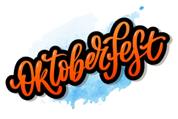 Vector oktoberfest celebration lettering typography.