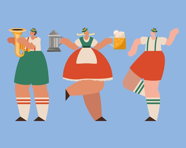 Gente di celebrazione dell'oktoberfest