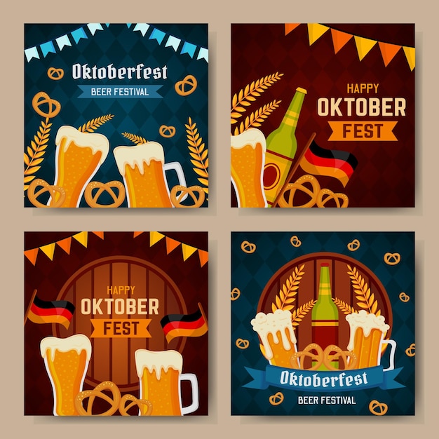 Progettazione della scenografia dei social media per la celebrazione dell'oktoberfest