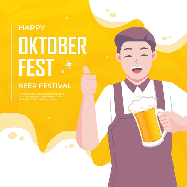 Oktoberfest concept illustratie sjabloon