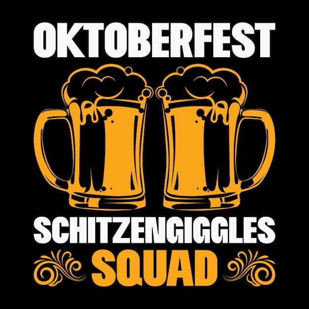 Vettore design della maglietta del giorno dell'oktoberfest