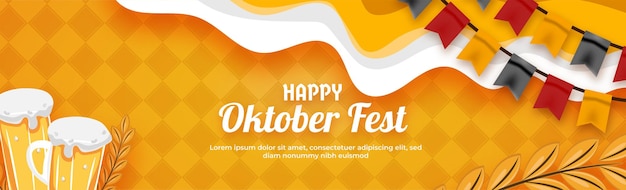 Vector oktoberfest fest social media post or flyer promotion template