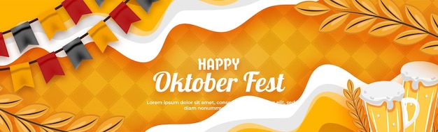 Oktoberfest fest social media post or flyer promotion template