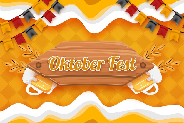 Vector oktoberfest fest social media post of flyer promotiesjabloon