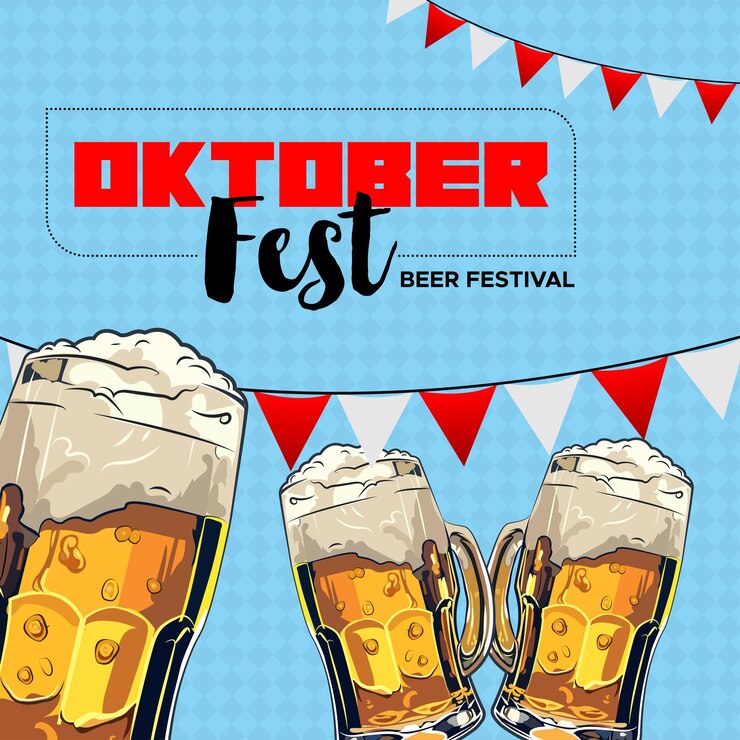 Vector oktoberfest festival beers concept