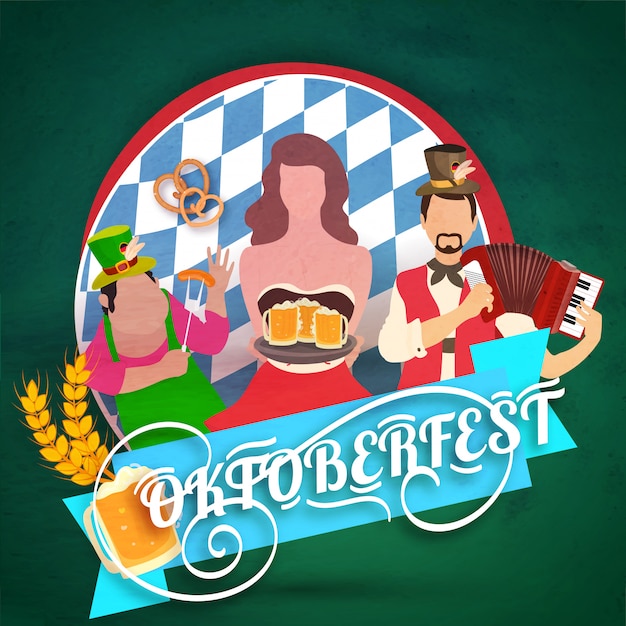 Vector oktoberfest festival concept.