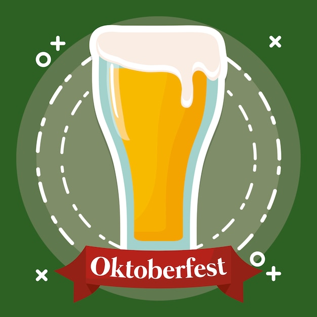 Vector oktoberfest festival design with icon vectot ilustration