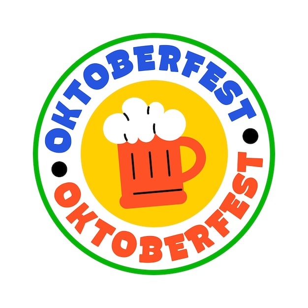 oktoberfest flat sticker is up for premium use