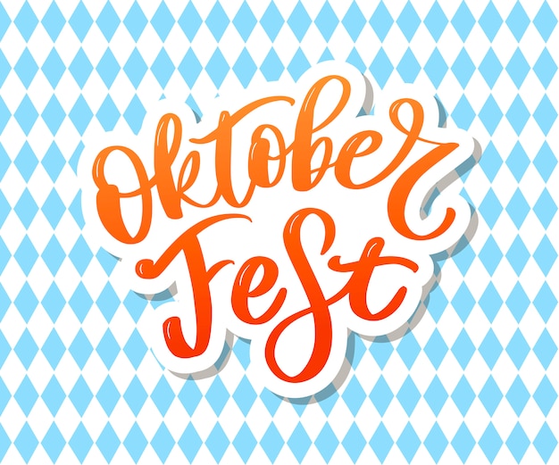 Oktoberfest handgeschreven letters. Oktoberfest typografie