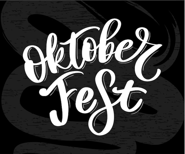 Lettering scritto a mano dell'oktoberfest.