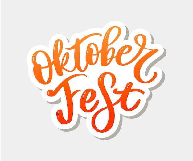 Oktoberfest handwritten lettering.