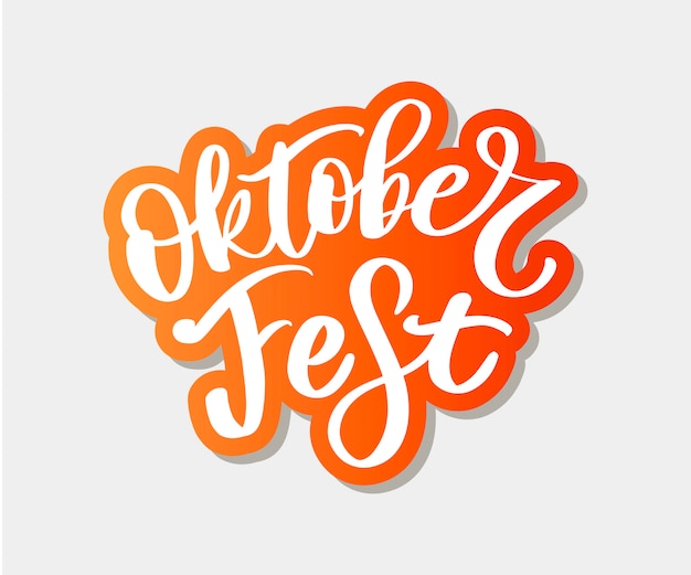 Lettering scritto a mano dell'oktoberfest