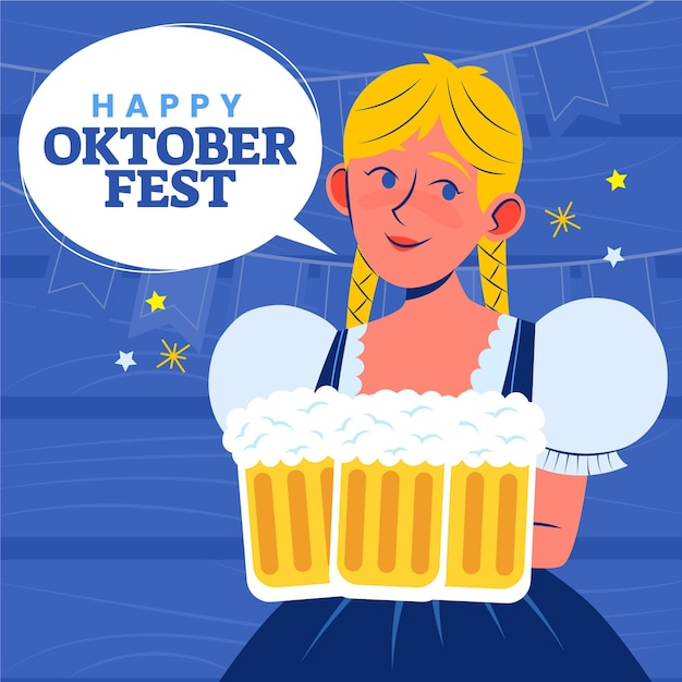 Vettore illustrazione dell'oktoberfest