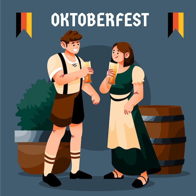 Vettore illustrazione dell'oktoberfest