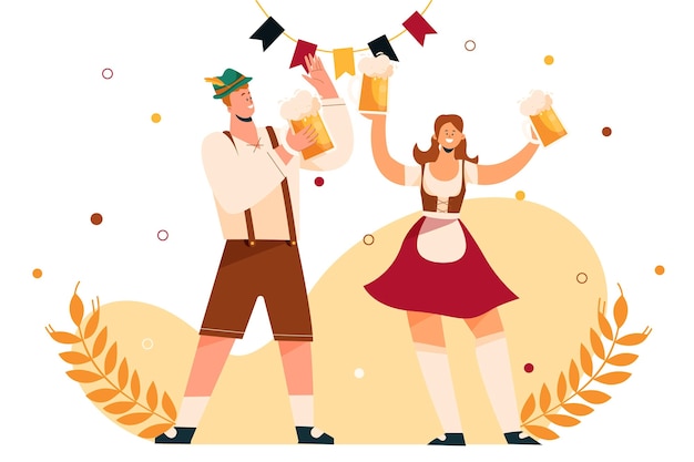 Vettore illustrazione dell'oktoberfest