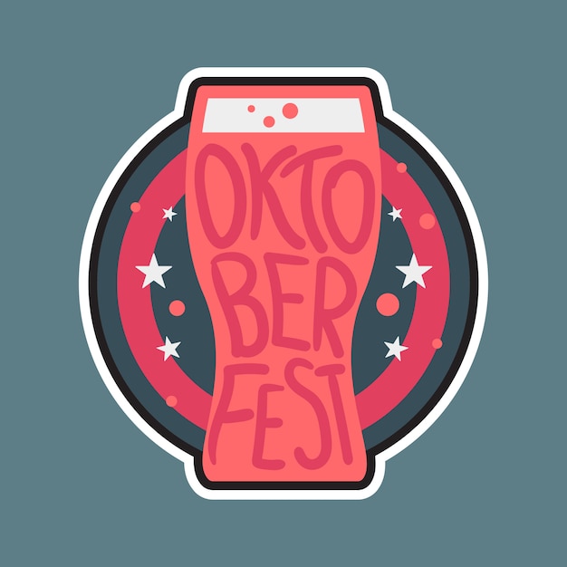 Oktoberfest lettering badge