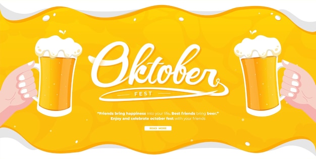 Oktoberfest lettering banner