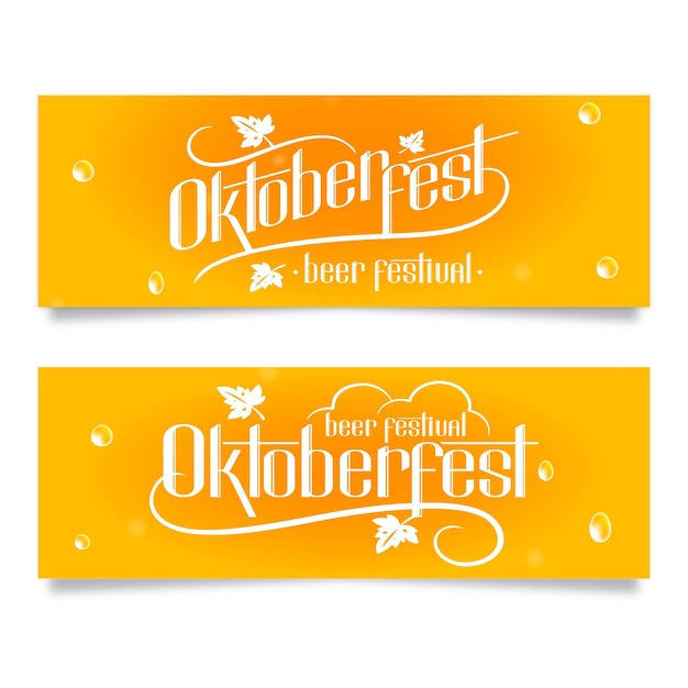 Oktoberfest Lettering Banners