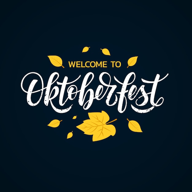 Oktoberfest met hand getrokken belettering