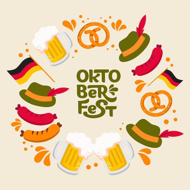 Oktoberfest Post Vector Illustration