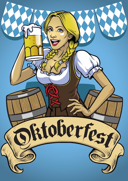 Vector oktoberfest poster evenement