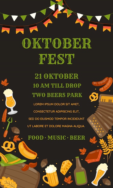 Oktoberfest Poster sjabloon