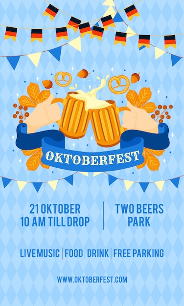 Vector oktoberfest poster template