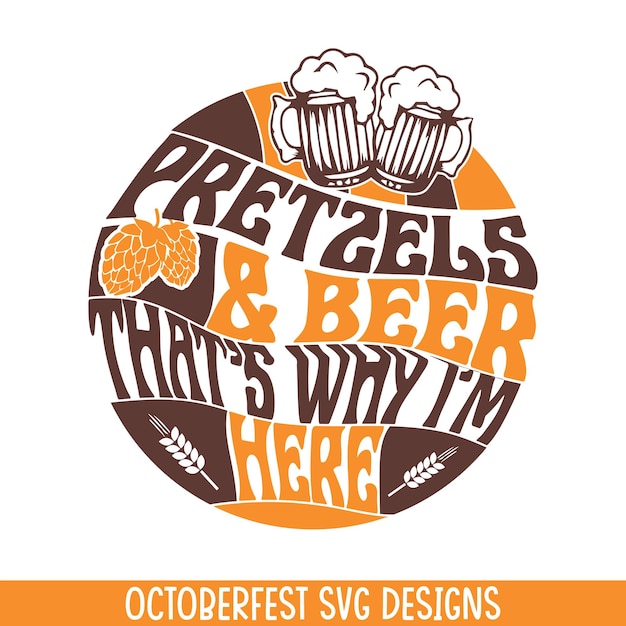 Vector oktoberfest pretzels en bier