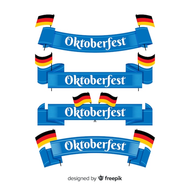 Vector oktoberfest ribbon collection