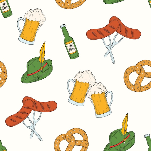 Oktoberfest seamless pattern