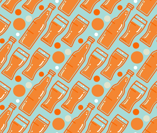 Vector oktoberfest seamless pattern